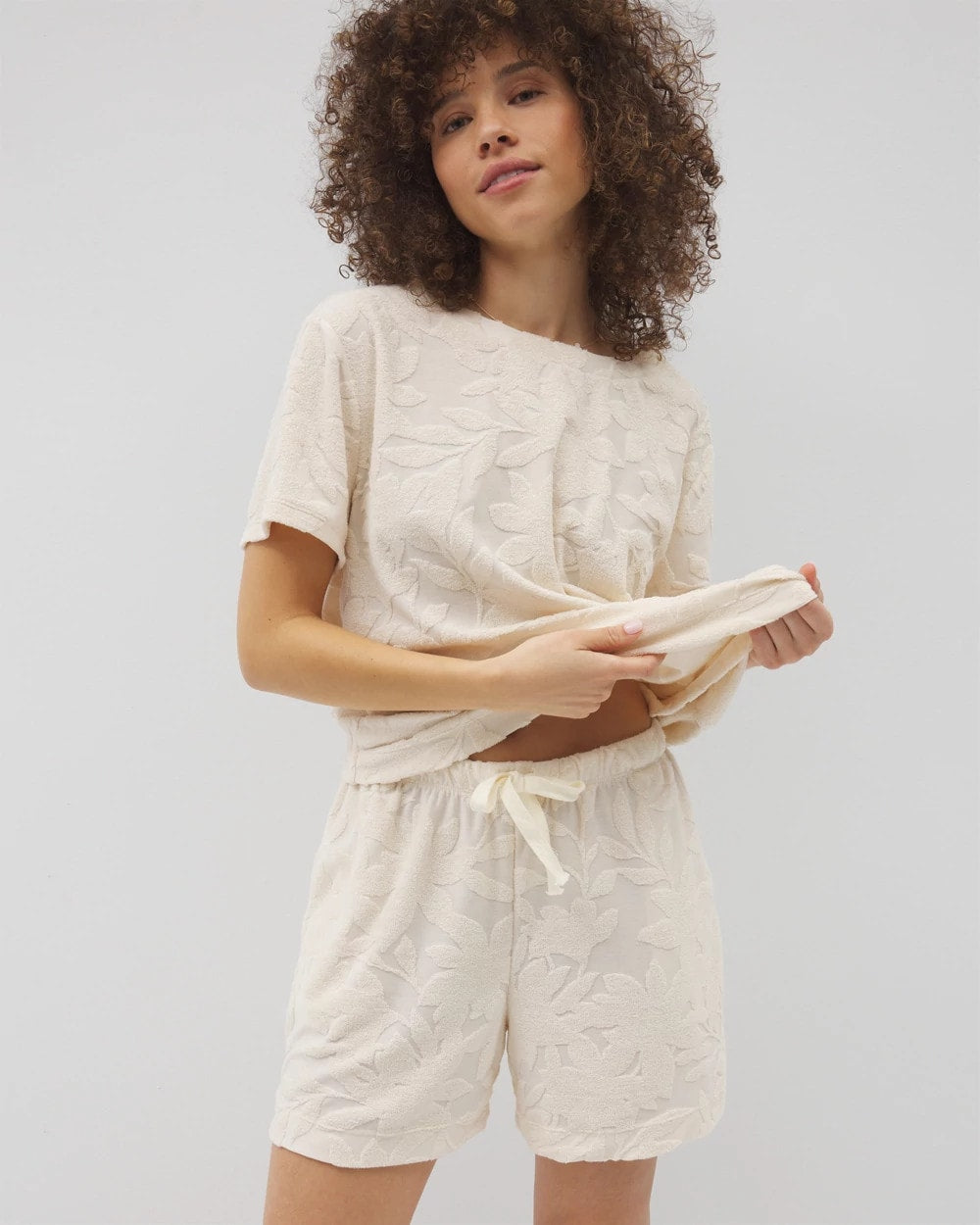 PARCHMENT - Jacquard Terry 5 Inch Short | Soma