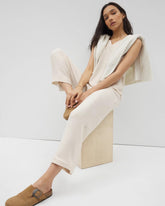 PARCHMENT - Crinkle Knit Wide Leg Pant | Soma