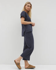HEATHER ECLIPSE - Wide Leg Crop Pant | Soma