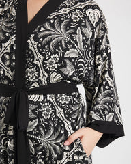 AMAZONIA TILE BLACK - Short Robe | Soma