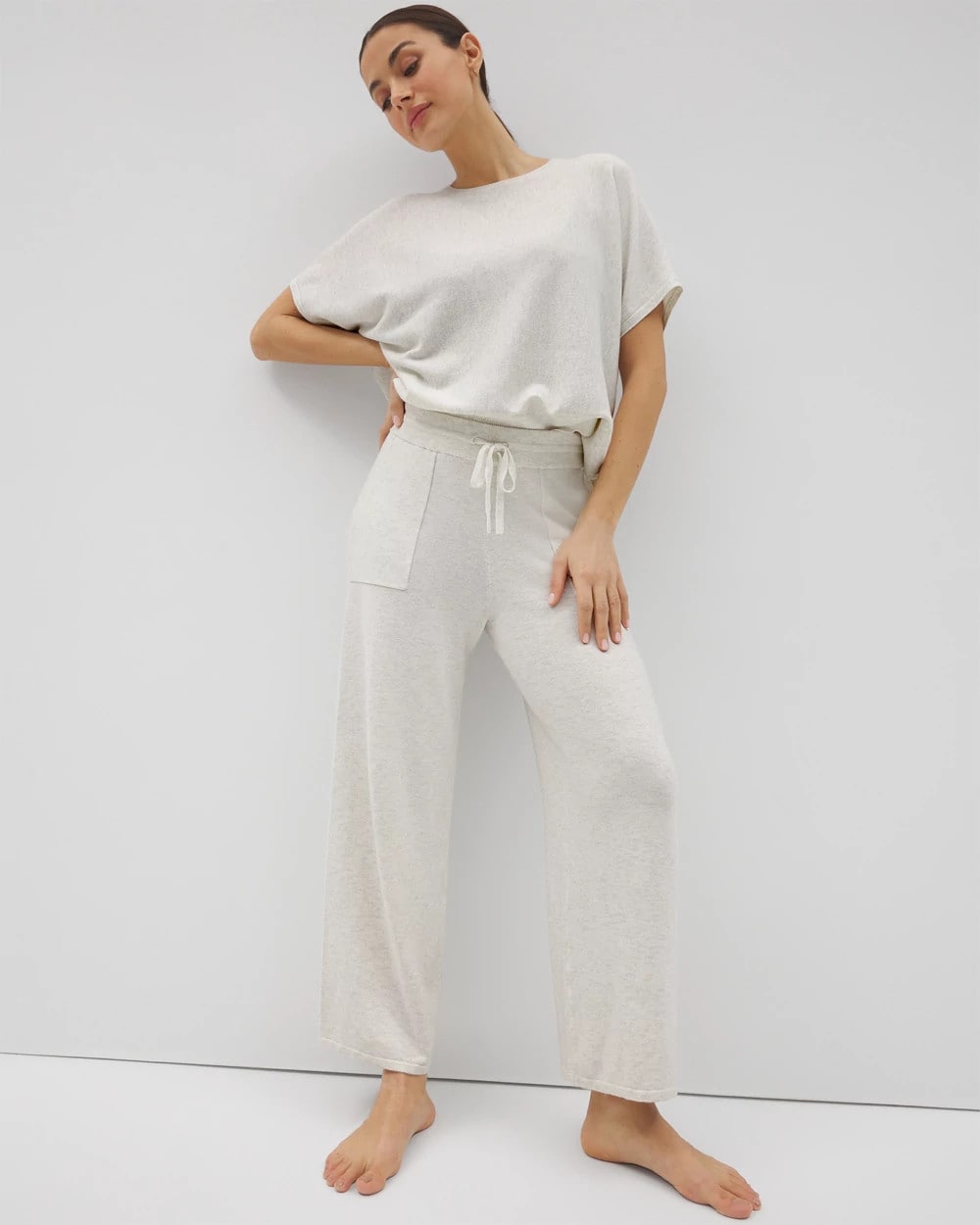 HEATHER CRYSTAL - Sweater Wide-Leg Crop Pant | Soma