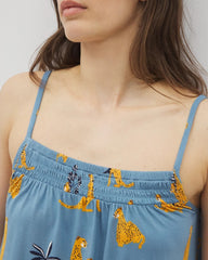 FELINE FUN BLUE HEAVEN - Smocked Pajama Cami | Soma