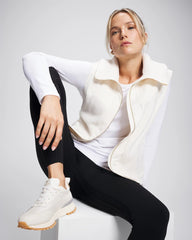 IVORY - Sherpa Zip Up Vest | Soma