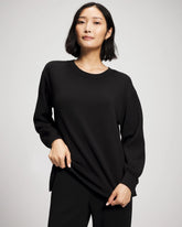BLACK - Modern Modal Crewneck Sweatshirt | Soma