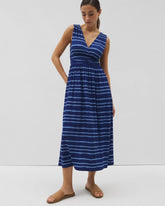 OASIS STRIPE G NAVY PEONY - Goddess Midi Bra Dress | Soma