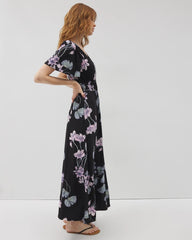 FLORAL HAVEN BLACK - Oasis Midi Bra Dress | Soma