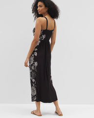 STAMPED FLORAL SCARF BLK - Cabana Handkerchief Bra Dress | Soma