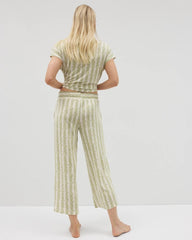 CHILL STRIPE CHAMPAGNE - Cropped Pajama Pants | Soma
