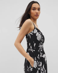 PEACEFUL FLORA BLK - Paradiso Midi Bra Dress | Soma
