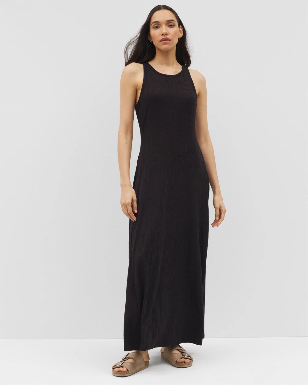 BLACK - High-Neck Lounge Dress | Soma