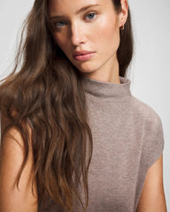 HEATHER FAWN - Premier Knit Sweater Funnel Neck Midi Dress | Soma