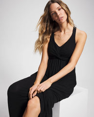 BLACK - Soft Jersey Twist Front Maxi Dress | Soma