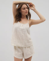 CHAMPAGNE STRIPE - Cotton Gauze Pajama Cami | Soma