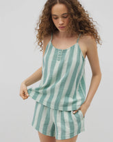 TEAL STRIPE - Cotton Gauze Pajama Cami | Soma