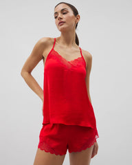 DARE ME RED - Lace Trim Pajama Cami | Soma