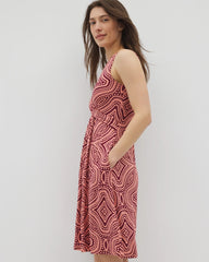 GOA GEO GRAND VELVET PLUM - V-Neck Short Bra Dress | Soma