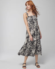 PATTERNED PALMS BLACK - Midi Bra Dress | Soma