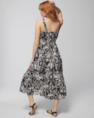 PATTERNED PALMS BLACK - Midi Bra Dress | Soma