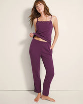 BLACKBERRY WINE - Rib Ankle Pajama Pants | Soma