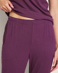 BLACKBERRY WINE - Rib Ankle Pajama Pants | Soma