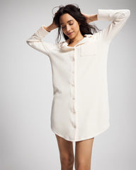 CHAMPAGNE DREAMS - Long-Sleeve Notch Collar Sleepshirt | Soma