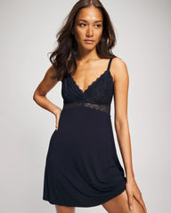 NIGHTFALL NAVY - Soft Support Lace Chemise | Soma