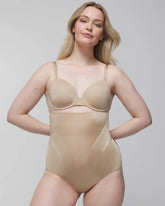 WARM AMBER - Mid-Level Shaping Vanishing Edge High-Waist Brief | Soma