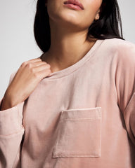 ADOBE ROSE - Velour Crewneck Sweatshirt | Soma