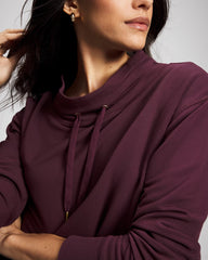 MERLOT - Ultrasoft Fleece Relaxed Funnel Neck Sweatshirt | Soma