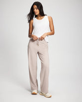 HEATHER MINK - Essential Terry Straight Leg Pants | Soma