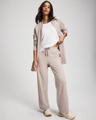 HEATHER MINK - Essential Terry Straight Leg Pants | Soma