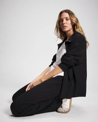 BLACK - Essential Terry Straight Leg Pants | Soma