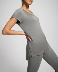 SEDONA SAGE - Rib Knit V-Neck Tee | Soma