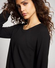 BLACK - Essential Terry Crewneck Sweatshirt | Soma
