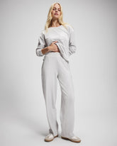 VAPOR GRAY - Velour Straight Leg Pants | Soma