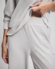 VAPOR GRAY - Velour Straight Leg Pants | Soma