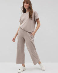 HEATHER MINK - Wide Leg Crop Pant | Soma