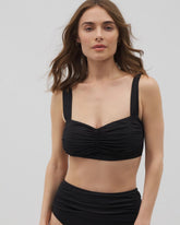 BLACK - Soma Swim Ruched Bikini Top | Soma
