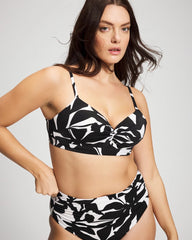 MEANDERING LEAF BLACK - Enbliss Wireless Bikini | Soma