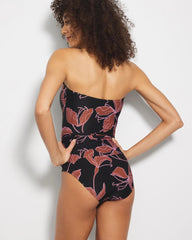 STAMPED TROPICS M BK BRN - Bandeau Tankini Top | Soma