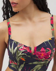 LE TIGRE TROPICAL NAVY - Soma Swim V-Wire Cropped Bikini Top | Soma