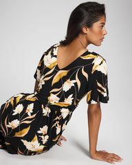 MYSTIC BLOOMS DRAMA BLACK - Pamilla Midi Bra Dress | Soma