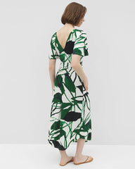 INKY LEAVES GRAND COCONUT - Pamilla Midi Bra Dress | Soma