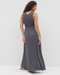 DESTIN STRIPE NAVY - Riviera Surplice Maxi Bra Dress | Soma