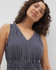 DESTIN STRIPE NAVY - Riviera Surplice Maxi Bra Dress | Soma
