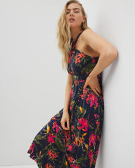 LE TIGRE TROPIC NAVY - Bayside Halter Maxi Bra Dress | Soma