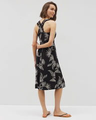 PLUMERIA BLOOMS GRAND BLK - Cross Back Strap Bra Dress | Soma