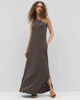 DARK GRAY OLIVE - One-Shoulder Maxi Bra Dress | Soma