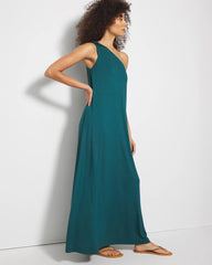 DEEP TEAL - One-Shoulder Maxi Bra Dress | Soma