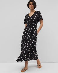 MOVEMENT DOT BLACK - Oasis Midi Bra Dress | Soma